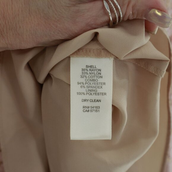 Eliza J Bell Sleeve Lace Dress Womens 4P Blush Coquette Party Event Twee Holiday - Picture 3 of 11